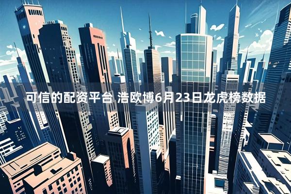 可信的配资平台 浩欧博6月23日龙虎榜数据