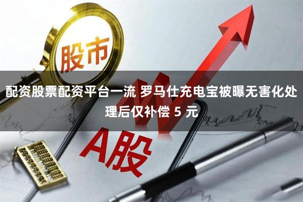 配资股票配资平台一流 罗马仕充电宝被曝无害化处理后仅补偿 5 元